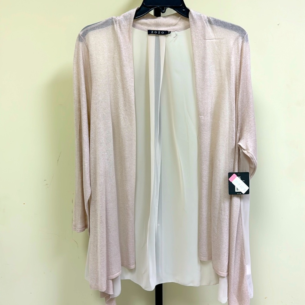 Plus size ZOZO coverup. Taupe color.